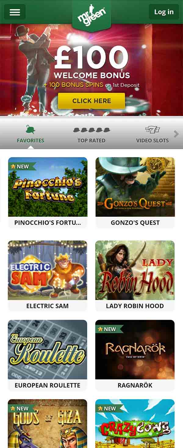 Mr Green Casino No Deposit