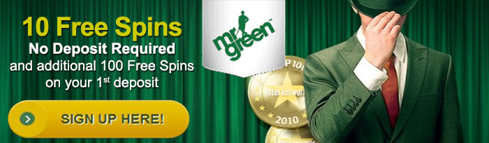 Mr Green Mobile Casino No Deposit Bonus